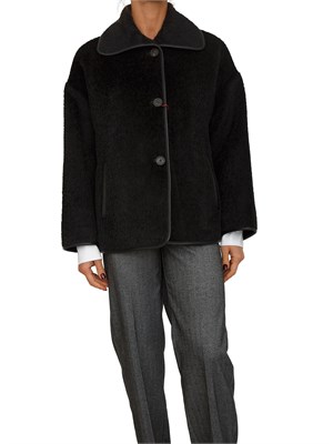 Giaccone Vadet Max Mara in alpaca nera in DONNA