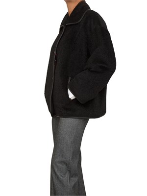 Giaccone Vadet Max Mara in alpaca nera in DONNA