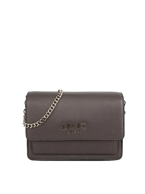 Borsa a tracolla Liu Jo in ecopelle grigia e catena argento in DONNA