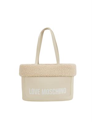 BORSA A SPALLA LOVE MOSCHINO AVORIO in DONNA