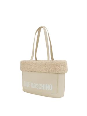 BORSA A SPALLA LOVE MOSCHINO AVORIO in DONNA