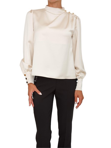 blusa donna fracomina cipria fr25wt1020w41101