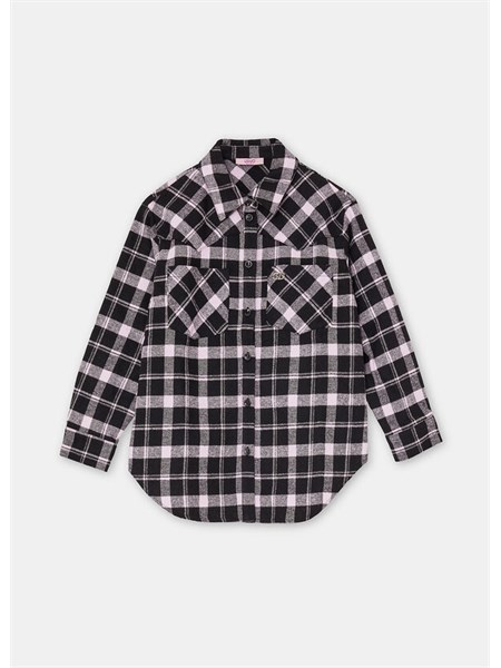 camicia liu jo bambina in cotone check gf5137t088a