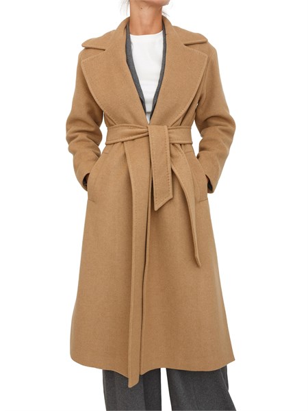 cappotto emme marella in panno doppio cammello cadmio