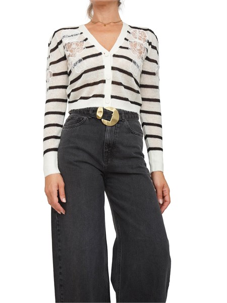 cardigan donna twin set nero 252tp3250