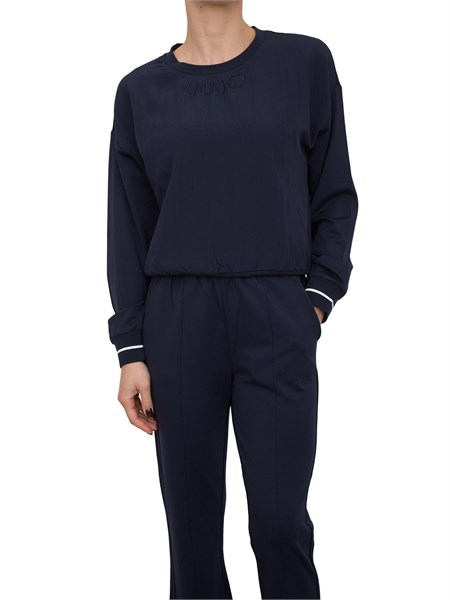 felpa donna liu jo blu ta5121j5942
