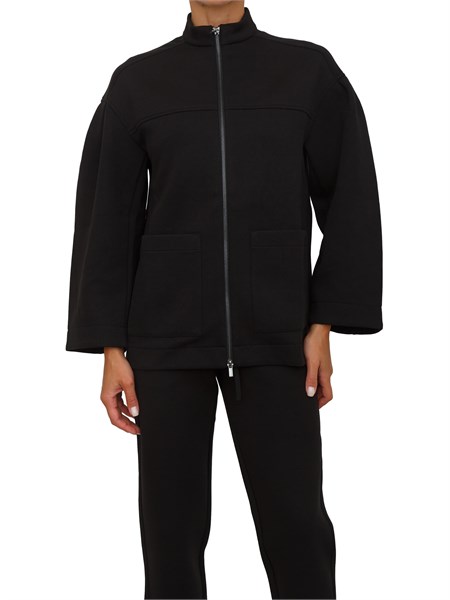 felpa nera max mara mm modello over con spalla scesa cadice