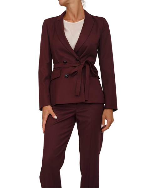 giacca doppiopetto donna emme marella bordeaux belford
