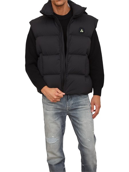 gilet imbottito peuterey nero con piuma naturale in collaborazione con tony effe pex0176iconon