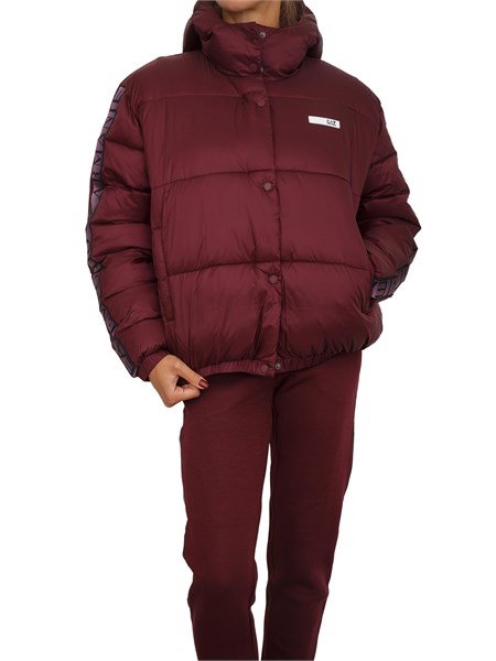 giubbino ea7 emporio armani in nylon bordeaux con bande logo 7w000681af16413