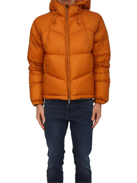 giubbino uomo k way con cappuccio in tessuto tecnico arancione k7136gw