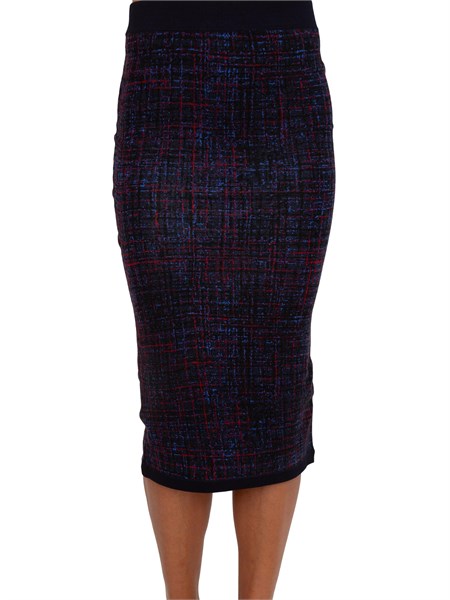 gonna reversibile blugirl in viscosa rasata fantasia blu rf5189ma98o