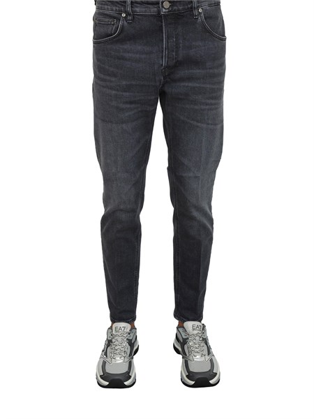 jeans reggae pt torino uomo in black denim stretch con fit tapered ca2430tp05b0