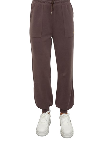 pantalone tuta ea7 emporio armani in misto modal stretch marrone 7w000193af12643