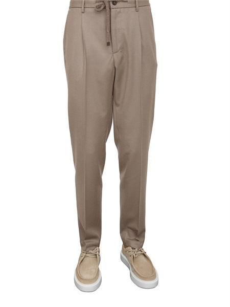 pantaloni uomo jogger peserico in flanella beige r5427402710