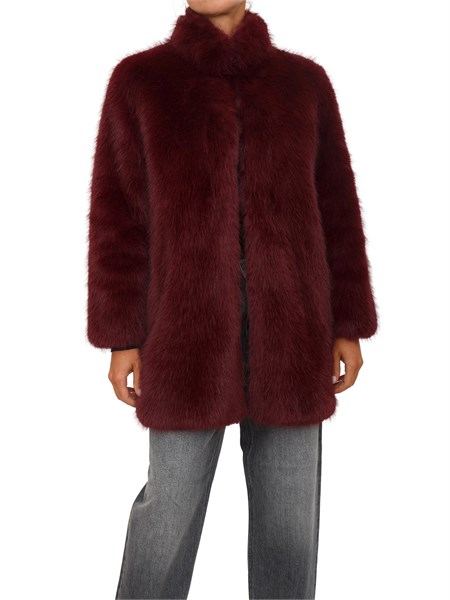 pelliccia iblues in tessuto soffice bordeaux oblige