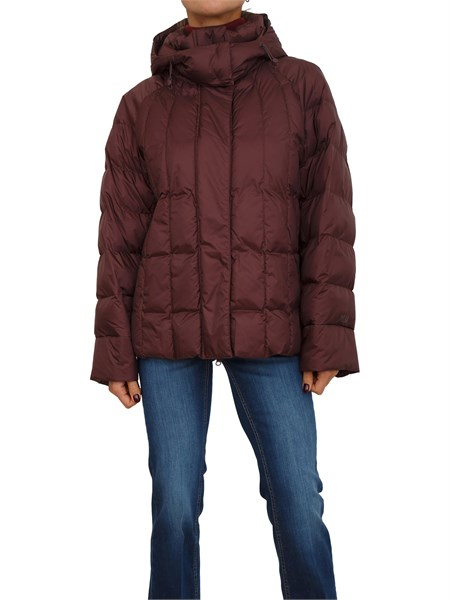 piumino corto romolo max mara mm in tessuto brodeaux antigoccia romolo