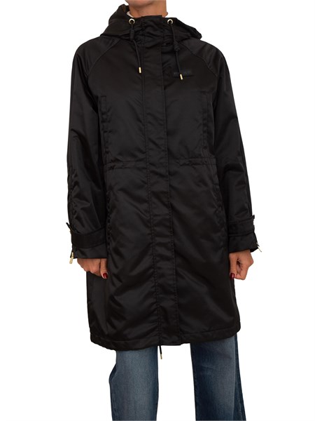 piumino pinko in tela lucida con cappuccio e gilet interno delmaa2za