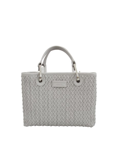shopper piccola emporio armani in ecopelle trapuntata grigia ew000361af18941