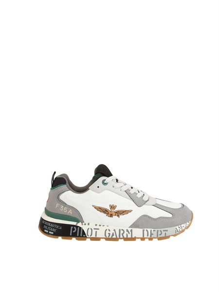 sneaker uomo aeronautica militare in ecopelle bianca 252sc0276uct03380