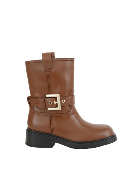 stivali donna armani exchange in ecopelle cuoio con cinturino xw001654af17476