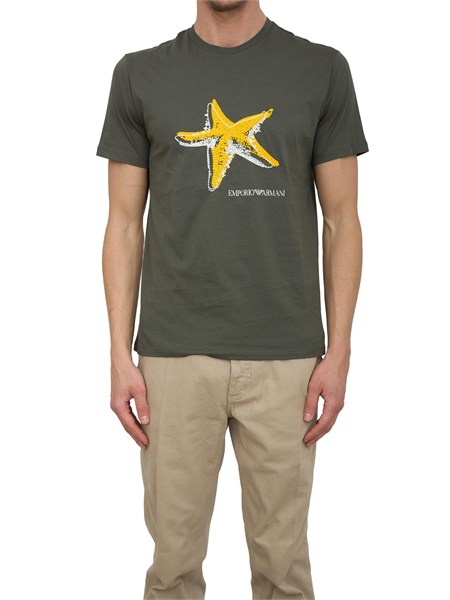 t shirt uomo emporio armani verde em000574af12347