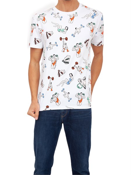 t shirt uomo moschino underwear bianco a19098113