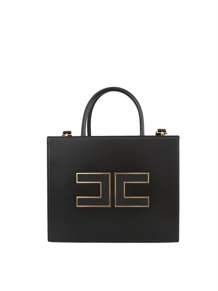 tote grande nero elisabetta franchi con logo bs32a56e2