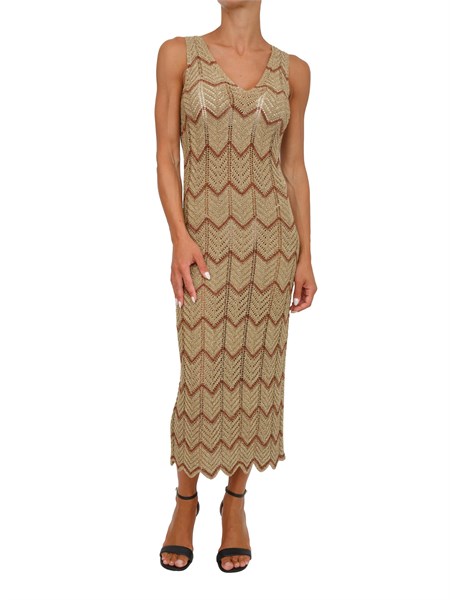 vestito donna twin set oro 251tt3197